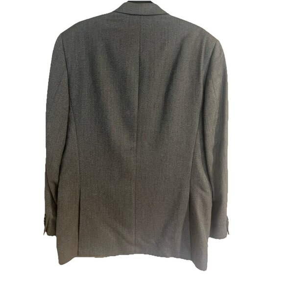 Michael Kors Jacket Mens 42L Gray Herringbone Two Button Blazer Suit Coat Career - Picture 4 of 13